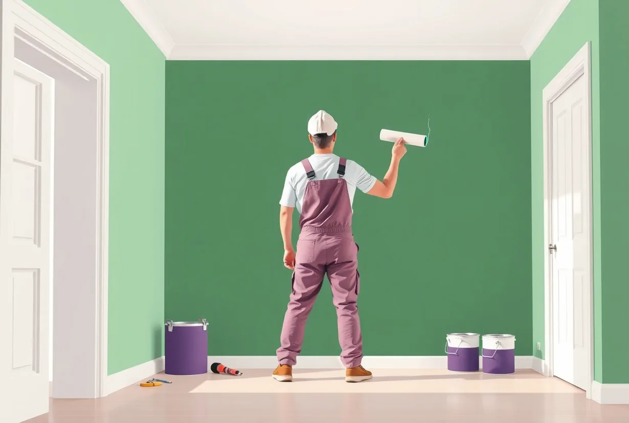 Peintre Comines 59560 en intervention sur un chantier